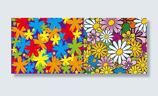 可爱花朵背景,背景元素