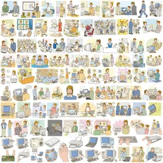 日式生活人物矢量