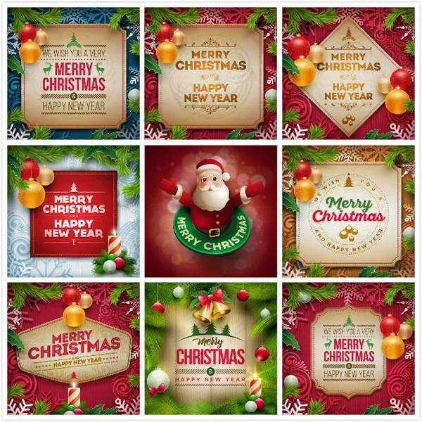 欢乐圣诞节元素eps,ai矢量模版下载