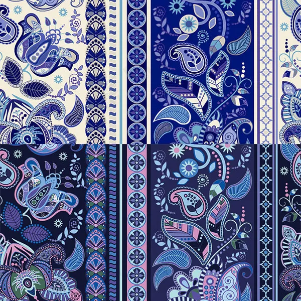 传统花纹无缝背景eps,ai矢量模版下载