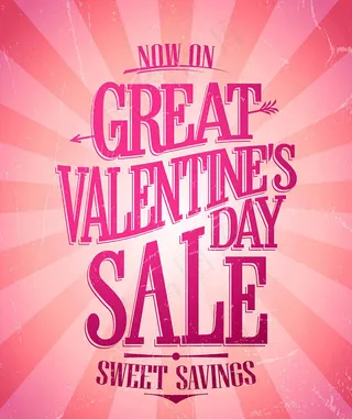 情人节折扣海报