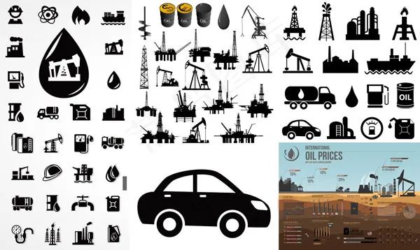 能源化工石油元素eps,ai矢量模版下载