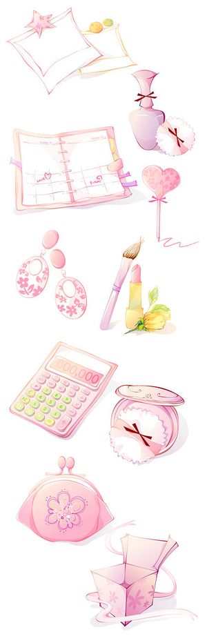 粉红色女性图标2,免抠元素