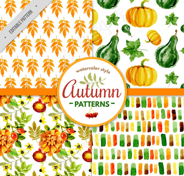 秋季元素无缝背景