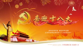喜迎十八大海报
