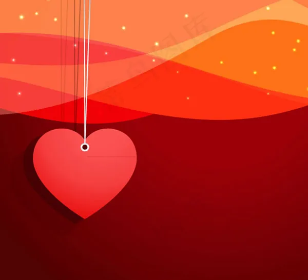 爱心挂饰背景eps,ai矢量模版下载