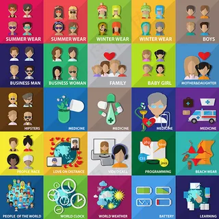 生活图标人物,免抠元素