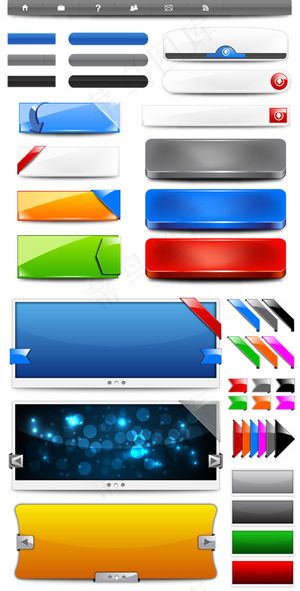 网页横幅标签,免抠元素