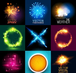 焰火发光特效背景