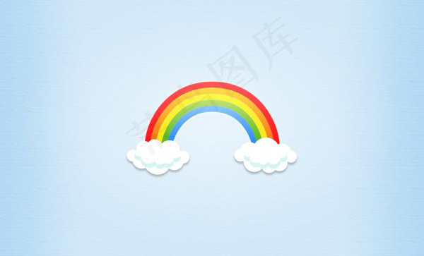 彩虹云图标,免抠元素psd模版下载