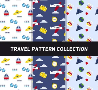 旅行物品无缝背景