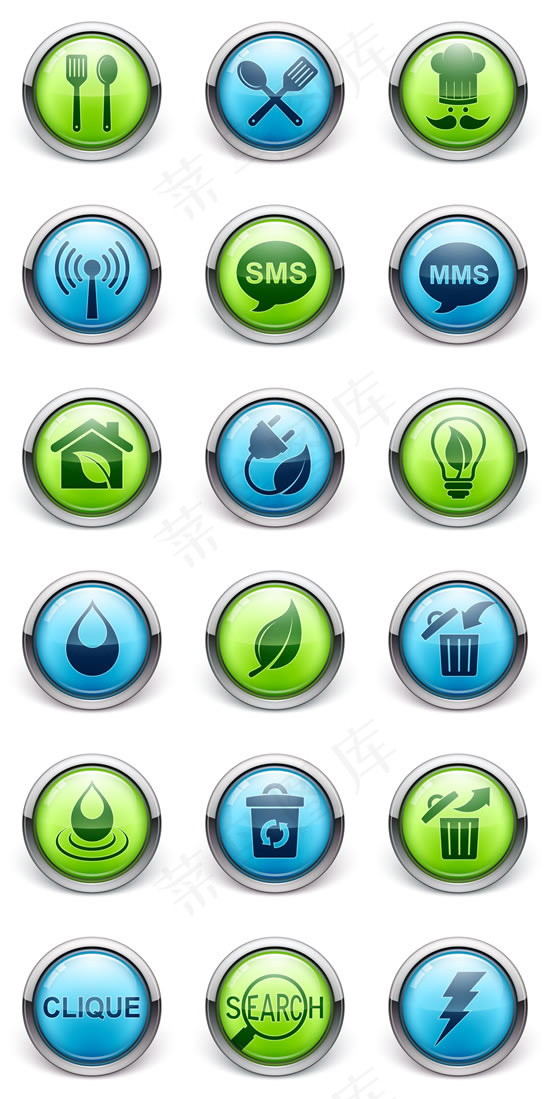 金属圆环图标,免抠元素