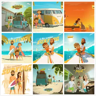 旅行的幸福家庭