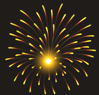 黄色烟花效果背景