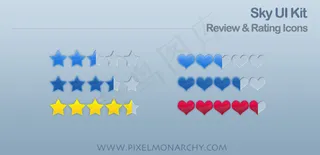 评价图标PSD,免抠元素