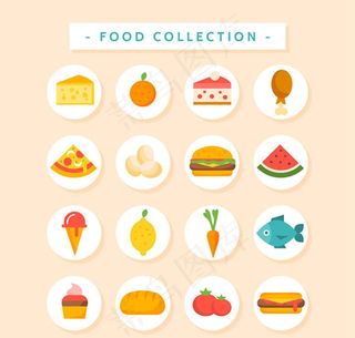 美味食物贴纸
