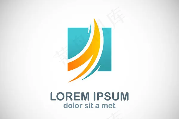 彩色方形logoeps,ai矢量模版下载