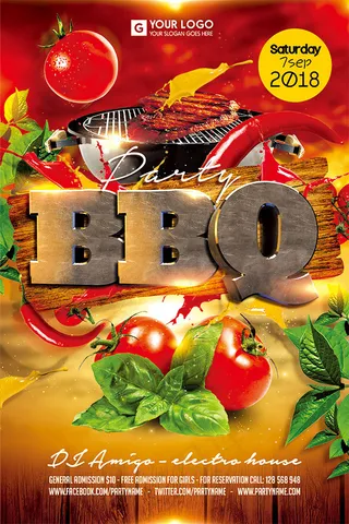 BBQ烧烤美食海报