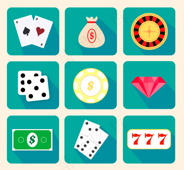 方形娱乐图标,免抠元素