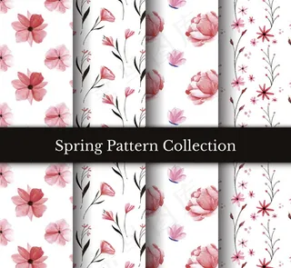 春季花朵无缝背景