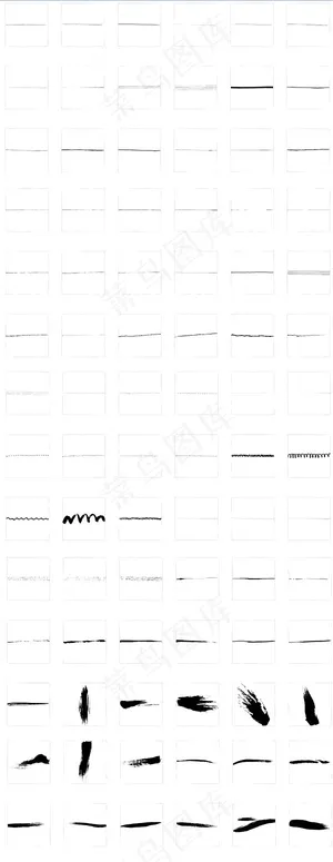 85个墨痕线条笔触