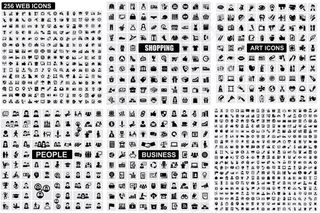 常用黑白图标集,免抠元素