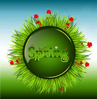春季圆形背景