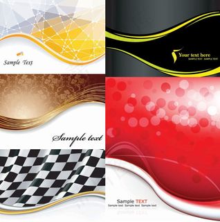 典雅波浪背景,背景元素