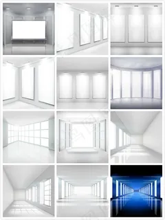 展览馆展厅矢量 展览馆展厅矢量