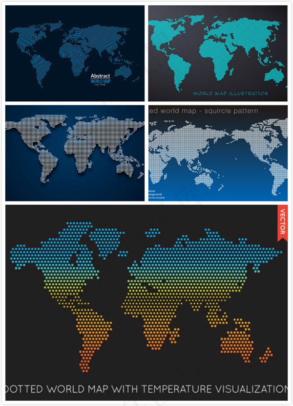 点状世界地图eps,ai矢量模版下载