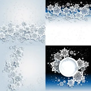 缤纷雪花渐变背景 缤纷雪花渐变背景