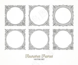 正方形花纹边框