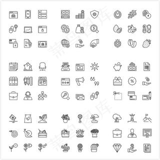 单线小图标矢量,免抠元素