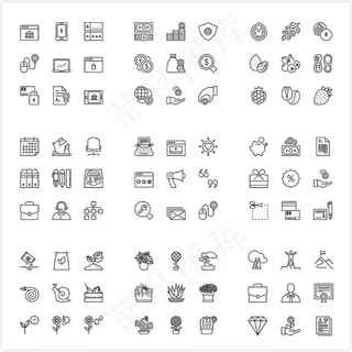 单线小图标矢量,免抠元素