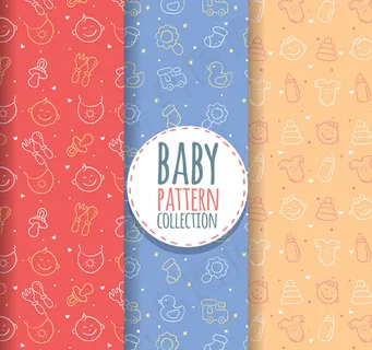 婴儿元素无缝背景