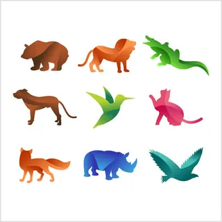 动物剪影矢量