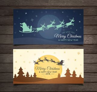 圣诞雪橇卡片