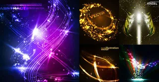 炫丽多彩光线背景,背景元素