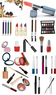 女性化妆品矢量