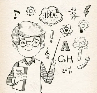 男教师矢量图 男教师矢量图