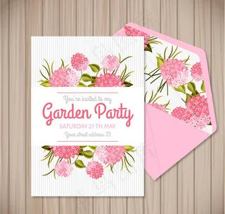 花园派对邀请卡