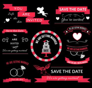 红色婚礼装饰元素