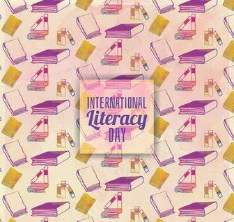 扫盲日无缝背景