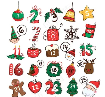 彩绘圣诞月月历