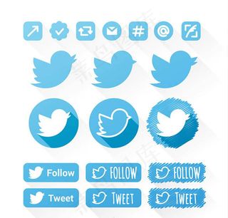 twitter图标,免抠元素