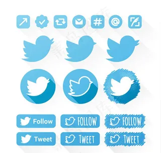 twitter图标,免抠元素