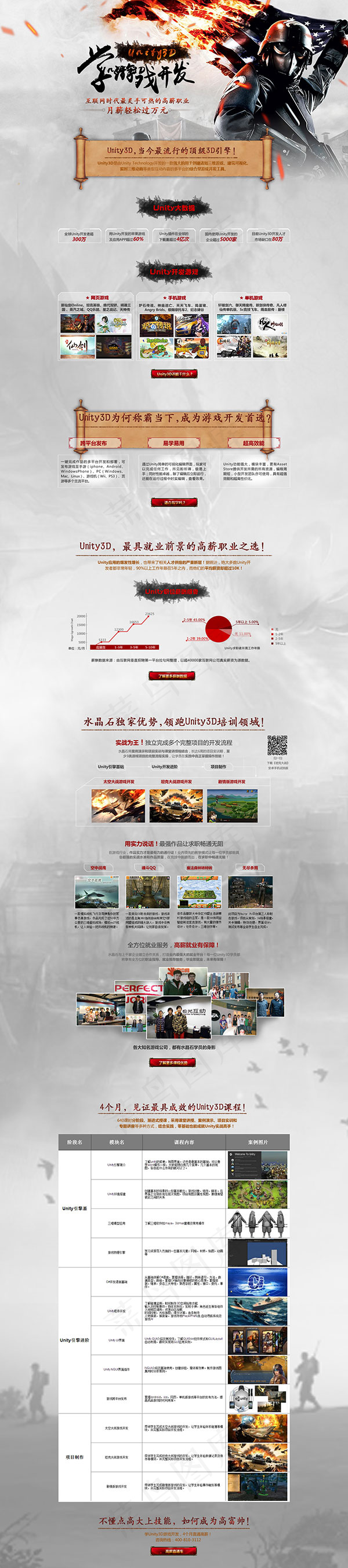 游戏开发网站(1440X6500(DPI:72))psd模版下载