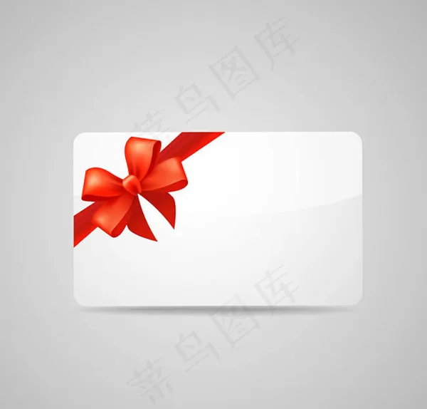 红色蝴蝶结卡片ai矢量模版下载
