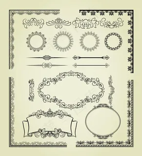 欧式复古花纹边框