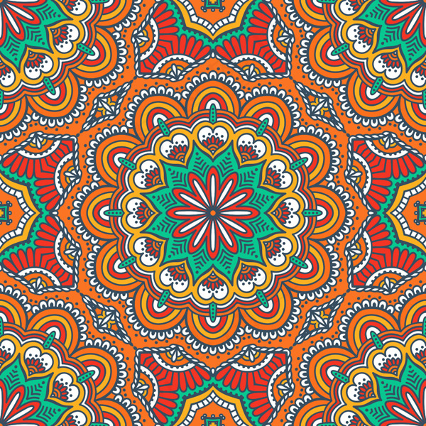 曼陀罗花朵背景